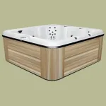 Bain nordique Nordic Hottub Spa avec finition en cèdre rouge et cuve intérieure en plastique HDPE