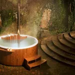 Stomende Skargards Panel hottub met interne kachel voor een warme wellness-ervaring