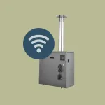 Chauffage bio pour bain nordique contrôlable via application Wi-Fi