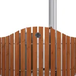 Vooraanzicht van de interne RVS kachel van de Skargards Panel hottub