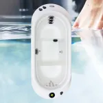 Top view of Nordic Hottub Bella HDPE plastic inner shell with massage jets