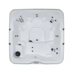 Oberseite der Nordic Hottub Spa Encore mit HDPE-Kunststoff-Innenwanne und Massagejets