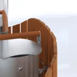 Duurzame RVS interne kachel van de Skargards Panel hottub