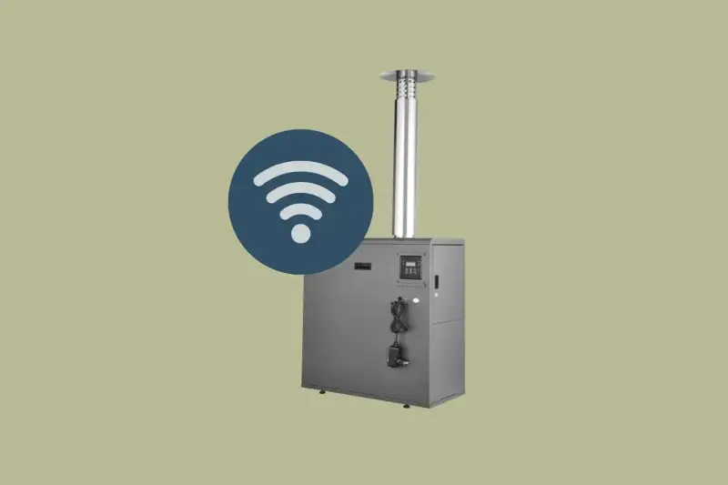 Chauffage bio pour bain nordique contrôlable via application Wi-Fi