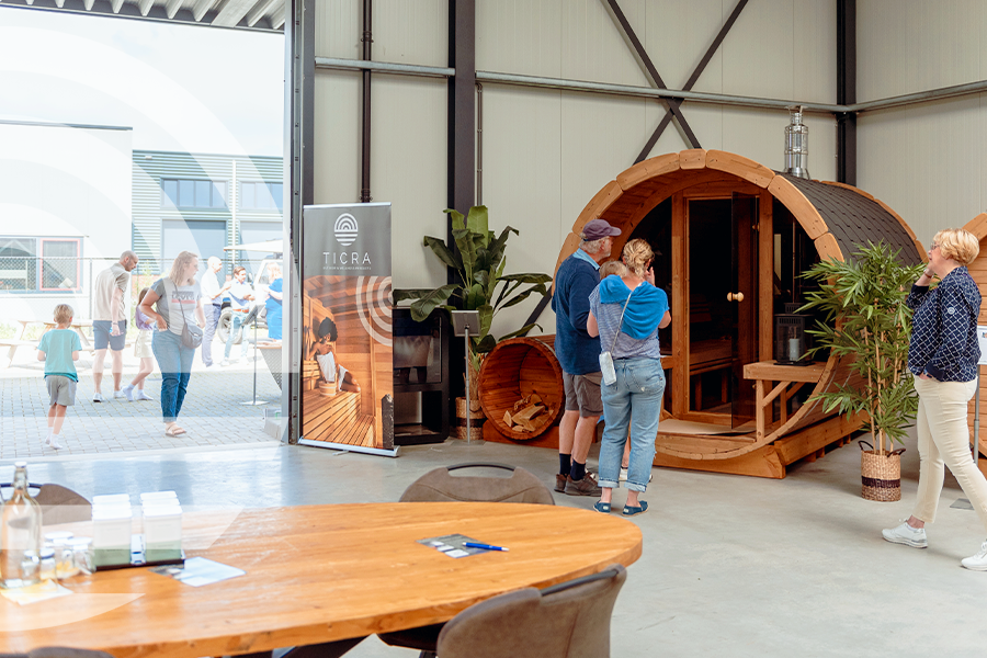 Ticra Outdoor Living & Wellness Event dronten sauna demonstratie
