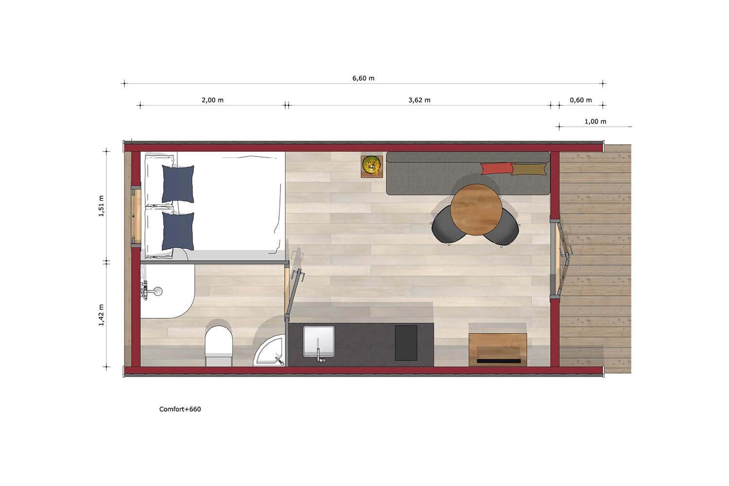 Plattegrond Camping Pod TICRA