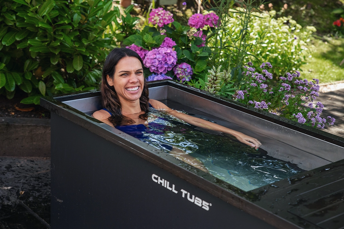 Cold Ice Bath After a Sauna
